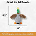 HEU mallard duck dog toy for puppies, retrievers, all breeds