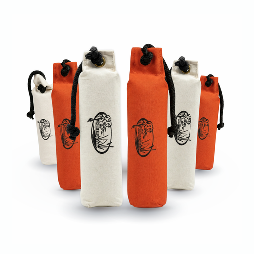 huntemup orange and white 6pack canvas bumpers