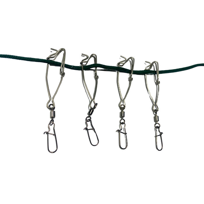 huntemup jerk cord decoy clasps  for four duck decoys 
