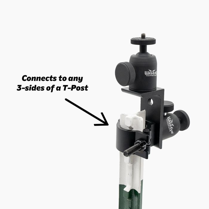 WiseEye Maverick 2 T-Post Double Ball head Mount (Maverick 2)