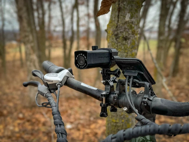 maxcam 7 universal adapter mount on bike