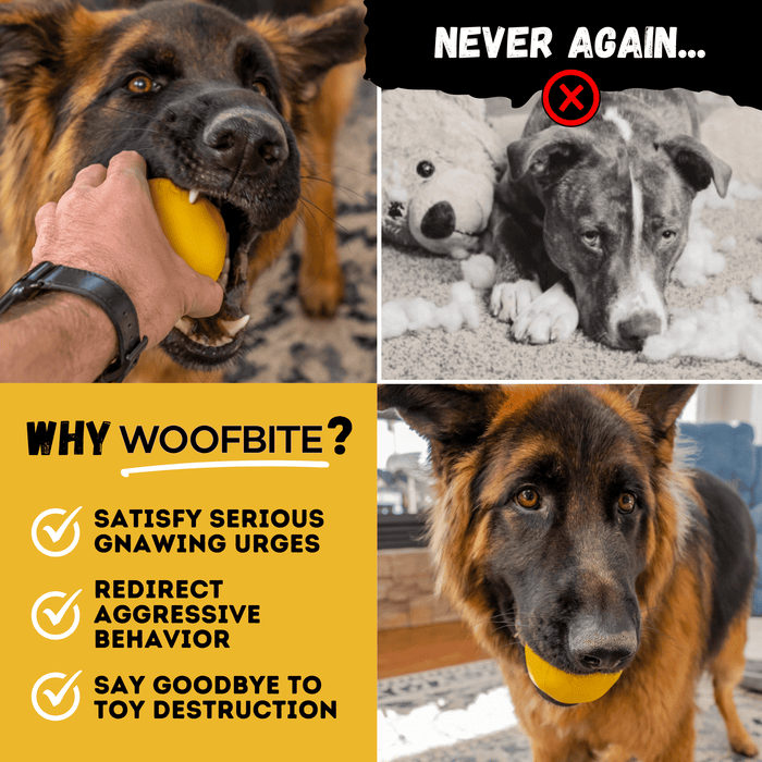 WOOFBITE Brute Ball™ | Heavy Duty Dog Ball for Aggressive Chewers