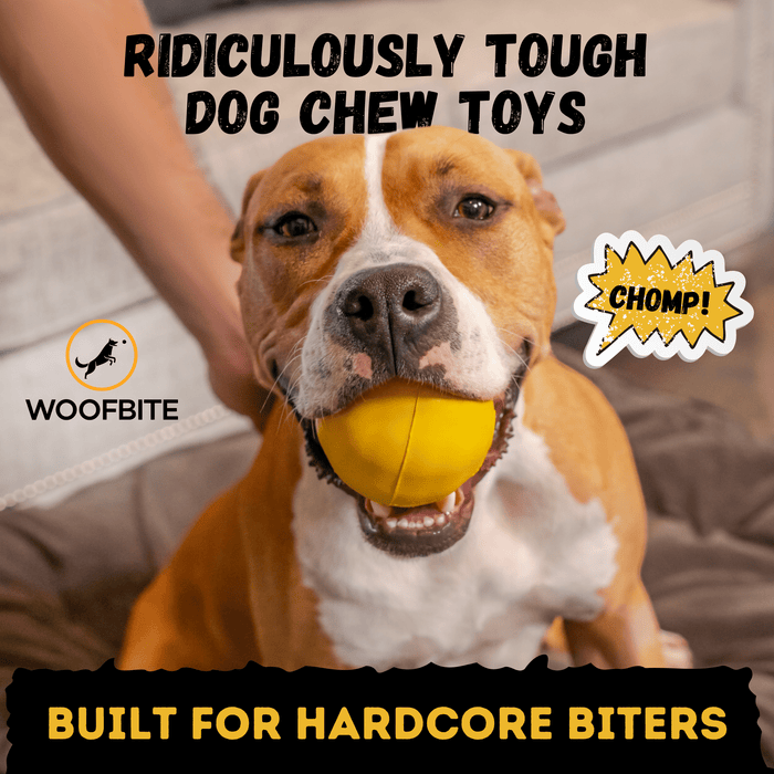 WOOFBITE Brute Ball™ | Heavy Duty Dog Ball for Aggressive Chewers