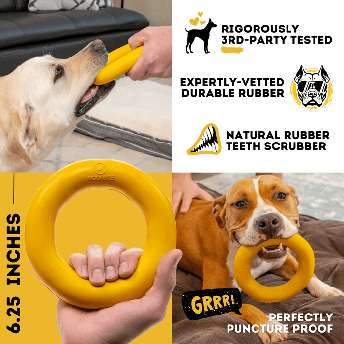 WOOFBITE Clutch Ring™ | Heavy Duty Dog Ring for Aggressive Chewers
