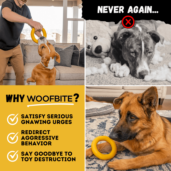 WOOFBITE Clutch Ring™ | Heavy Duty Dog Ring for Aggressive Chewers