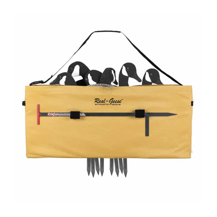 real geese silhouette decoy bag with geese decoys