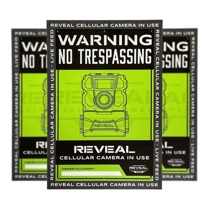 Tactacam REVEAL No-Trespassing Signs