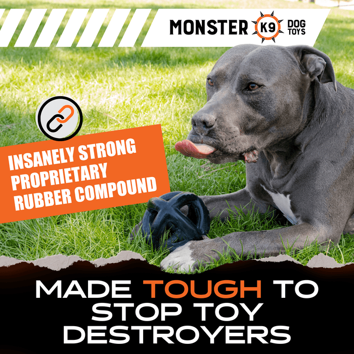 Monster K9 Ring Ball | Heavy Duty Dog Toy for Aggressive Chewers