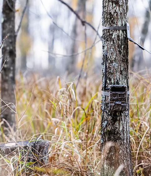 Yellowstone.ai Y2 trail camera with strap, rugged outdoors waterproof camera