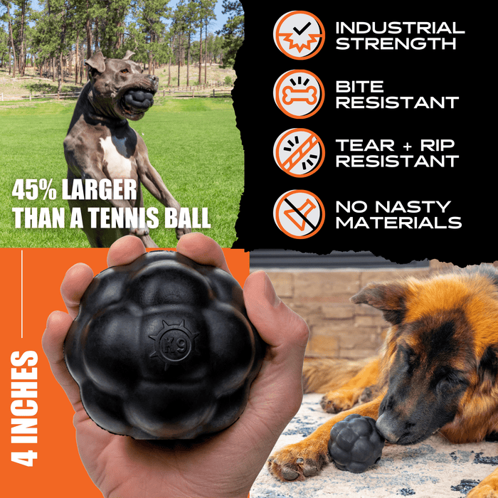 Monster K9 Rumble Ball | Heavy Duty Dog Ball for Aggressive Chewers