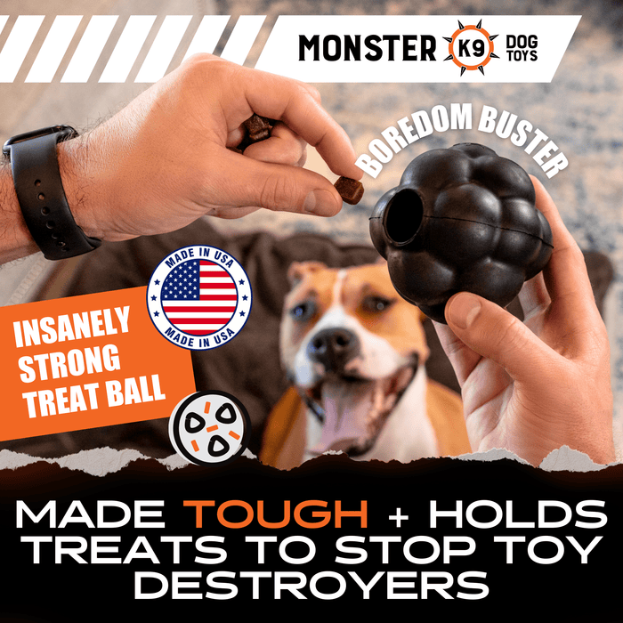 Monster K9 Rumble Ball | Heavy Duty Dog Ball for Aggressive Chewers