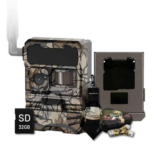 Y2 wide lens with lock box and huntemup high speed card reader, protective case, and microfiber cloth. 32gb sd card included 