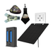 yellowstone a.i. solar power bundle with lithium rechargeable battery and huntemup high speed card reader, protective case, and microfiber lens cloth