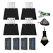 4-pack yellowstone a.i. solar power bundle with lithium rechargeable battery and huntemup high speed card reader, protective case, and microfiber lens cloth