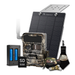 Y2 solar power bundle with lithium battery, solar panel, sd card, HuntEmUp high speed card reader, protective zipper case and microfiber cleaning cloth