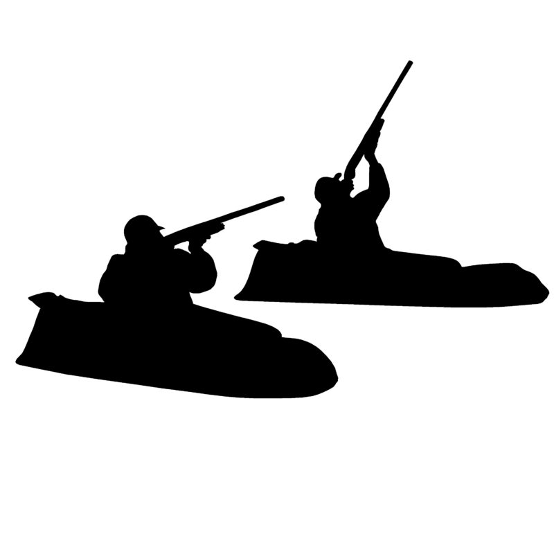 Pair of Layout Blinds, Shooting Decal