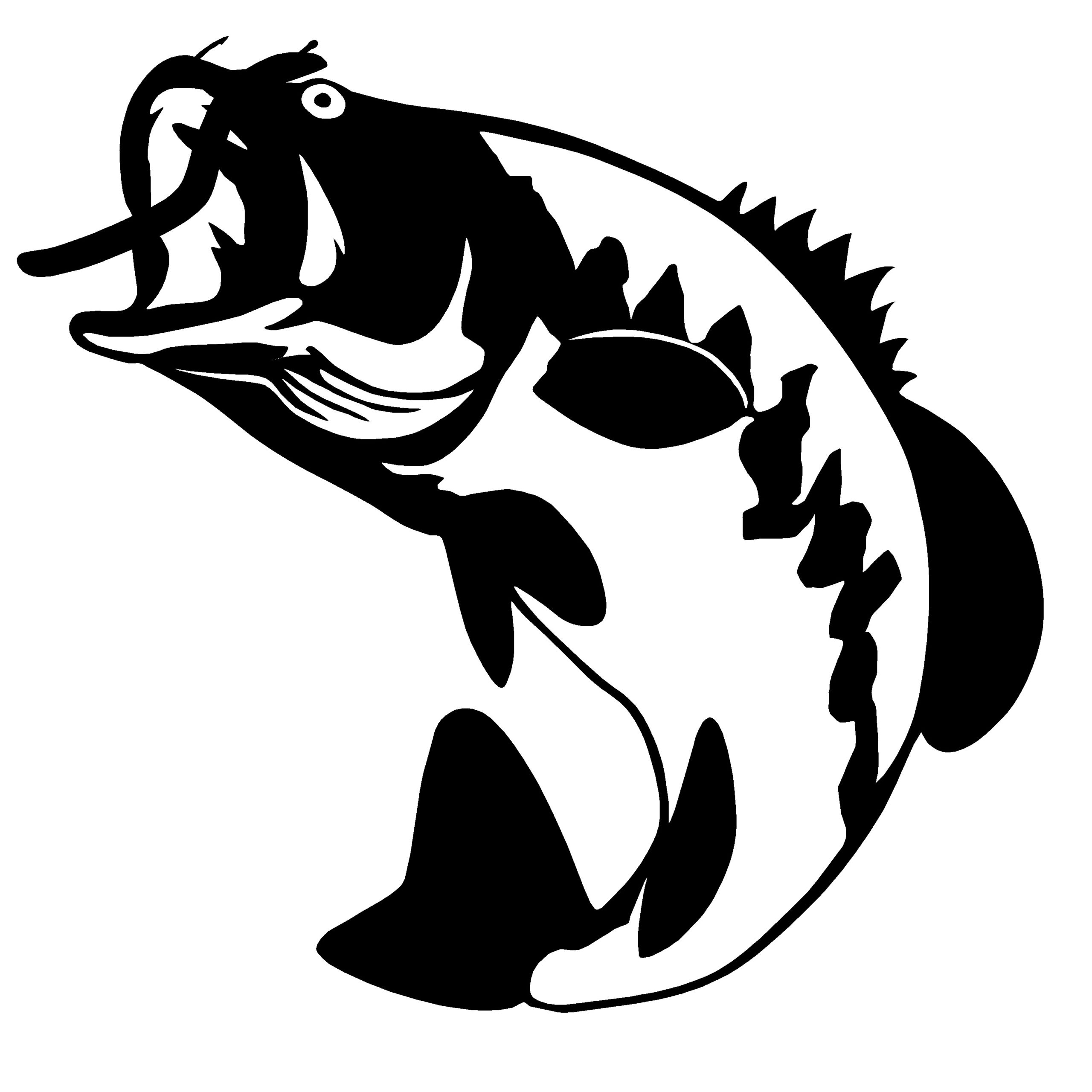 Outdoor Fishing Stickers, Fish Decals, Bass Decal