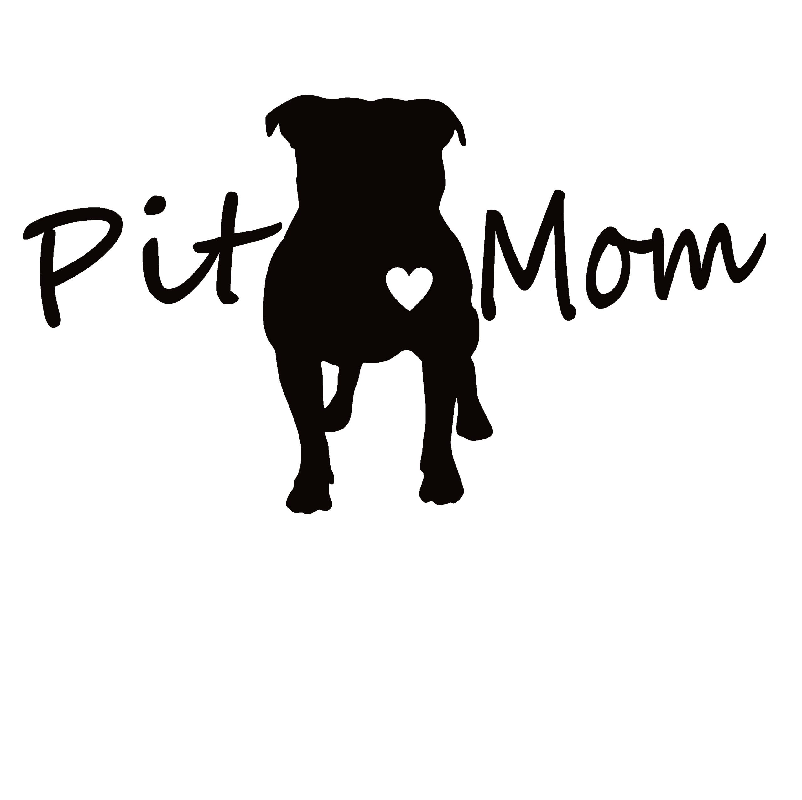 Pit Bull Mom Vinyl Decal Sticker