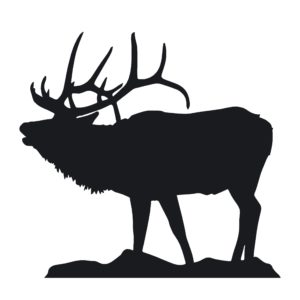 Elk on Hill Vinyl Decal Your Color Choice Sticker