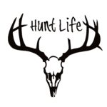 Hunt Life Dead Head Deer Skull Window Decal Sticker – 1291