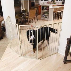 Carlson Flexi Extra-Tall Walk-Thru Gate with Pet Door